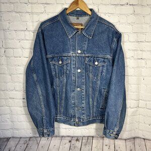 Calvin Klein Jean Jacket Medium Denim Vintage USA Made Trucker Pockets
